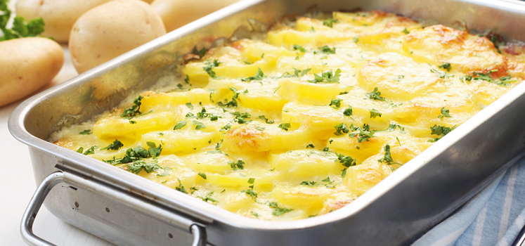 Bild: Kartoffelauflauf mit Zucchini