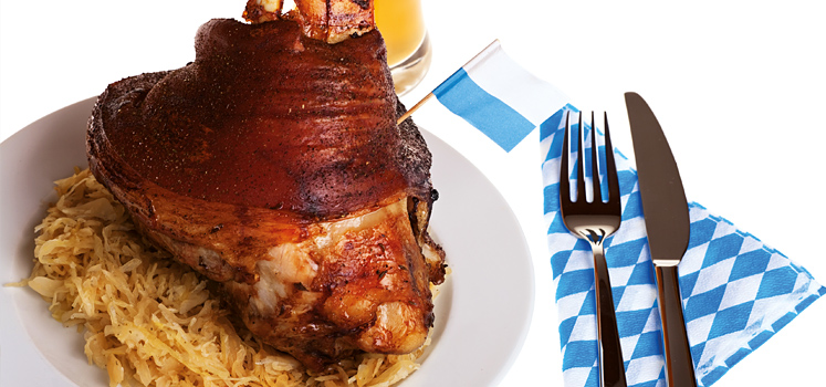 Bild: Schweinshaxe mit Sauerkraut