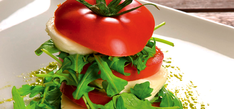 Bild: Tomaten mit Mozzarella und Rucola
